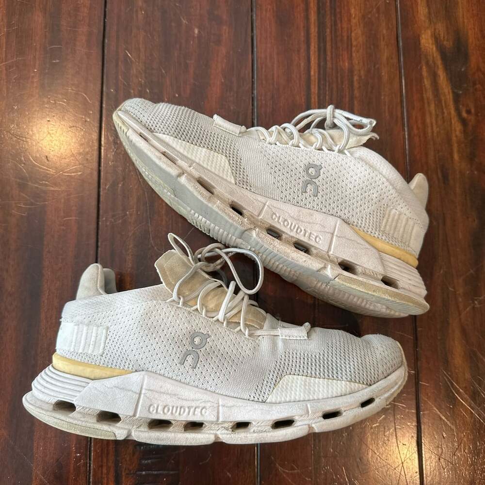 On Cloudnova Triple White Cloudtec Womens Running Shoes